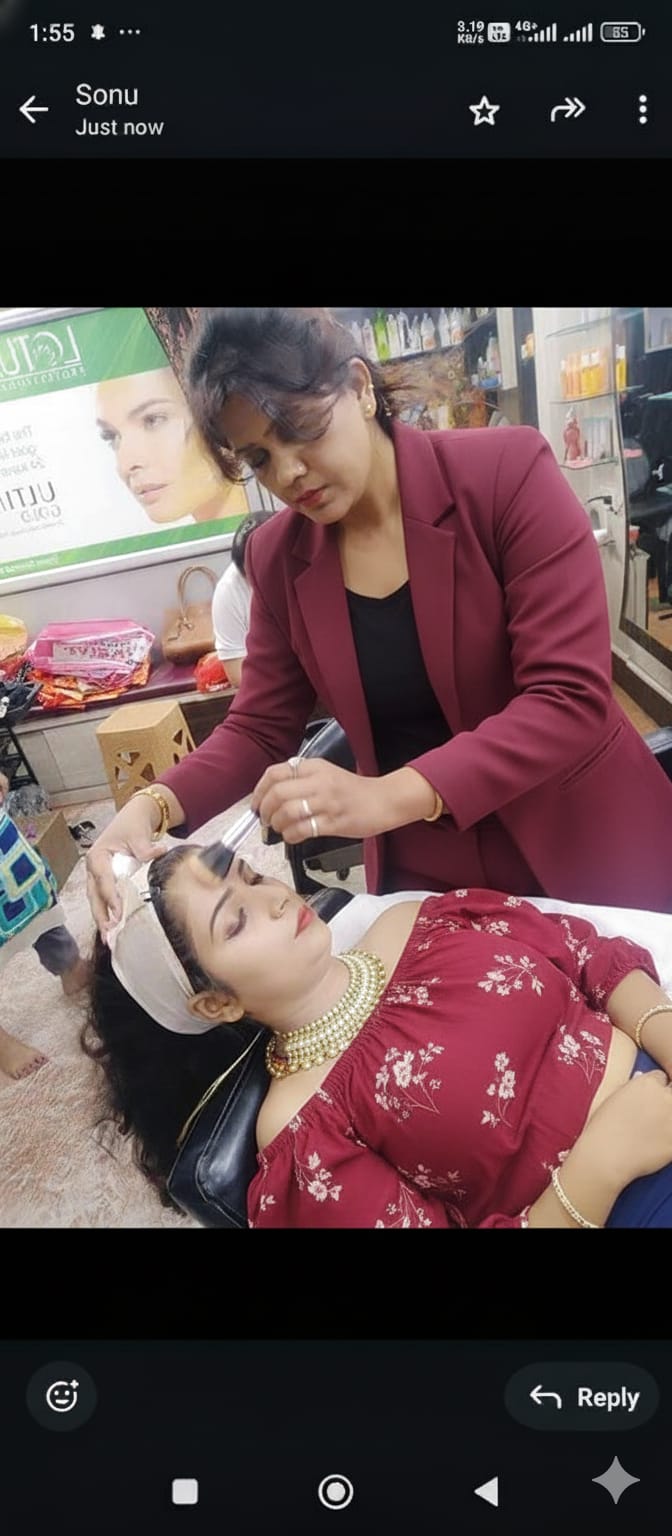 Maroon bridal makeover Jamshedpur