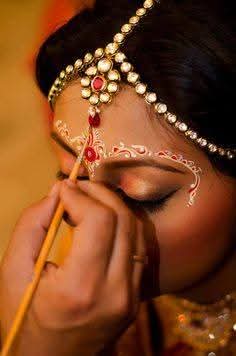 Detailed bridal eye makeup application by Looks and Locks